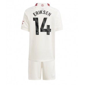 Manchester United Christian Eriksen #14 Koszulka Trzecich Dziecięca 2023-24 Krótki Rękaw (+ Krótkie spodenki)